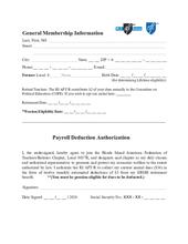 Renewal for '26-'27 annual dues and/or pension deduction authorization forms